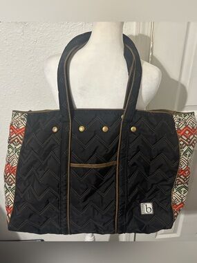 Cinda B Ravinia Black Resorter ll Tote Bag with removable pouch